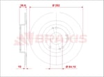 ARKA FREN DISKI HONDA CIVIC X 16> (282mm)