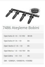 ATEŞLEME BOBİNİ ASTRA G INSIGNIA 1.6 1.6 16V 98>05