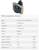 ATEŞLEME BOBİNİ R9 BROADWAY 1.4 84-99 R19 EUROPA 1.4 88>92 R21 MANAGER 2.0 90>92 R11 TXE FLASH 1700 83-87 CLIO 1.2 1.4 91>96