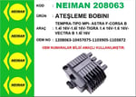 ATEŞLEME BOBINI TEMPRA-TIPO MPI- ASTRA F-CORSA B 1.4İ 16V-1.6İ 16V-TIGRA 1.4 16V-1.6 16V-VECTRA B 1.6İ 16V