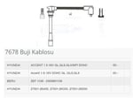 BUJI KABLOSU + BOBIN KABLOSU ACCENT 1.5İ 16V DOHC MOTOR 00> ELANTRA 1.6İ 16V GOHC MOTOR 95>00