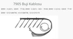 BUJİ KABLOSU BMW - 3 E21 - 320/6 77-82. BMW - 3 E2 1 - 323 İ 78-82. BMW - 5 E12 - 520/6 77-81