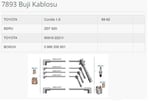 BUJI KABLOSU COROLLA 1.6 4 AF MOTOR AE 92 KASA DOHC 88>92