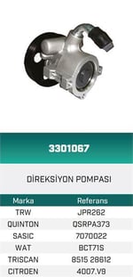DİREKSİYON POMPASI HİDROLİK BERLİNGO 1.8İ HATTAT/HEMA