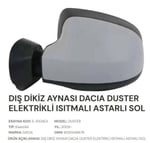 DIŞ DİKİZ AYNASI ELEKTRİKLİ ISITMALI ASTARLI SOL D USTER 2009>