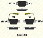 FREN BALATASI ARKA ALFA ROMEO MITO BRAVO II MULTIPLA STİLO STİLO MULTİ WAGON 23714 172 05 ANS KD13