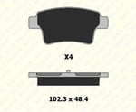 FREN BALATASI ARKA CITROEN C4 GRAND PICASSO 24540 164 04 ANS KD13 2454016404ANSKD13