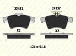FREN BALATASI ARKA CITROEN C5 III C5 BREAK (SHİMLİ) C-MAX 07-10 FOCUS C-MAX 03-07 FOCUS II CABRIO SEDAN SW TOURNEO CONNECT 02-13 TRANSİT CONNECT 02-13 24137 165 05 MSH KD13 2413716505MSHKD13