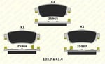 FREN BALATASI ARKA NISSAN QASHQAI II X-TRAIL 25965 151 05 ANS KD13 2596515105ANSKD13