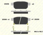 FREN BALATASI ARKA SUZUKI SUZUKI BALENO SWIFT IV V SX4 II S-CROSS VITARA III 25258 143 05 MSH KD13 2525814305MSHKD13