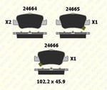 FREN BALATASI ARKA TOYOTA AURİS TOURING COROLLA 24664 165 15 ANS KD13 2466416515ANSKD13
