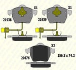 FREN BALATASI ÖN AUDI A4 A4 AVANT A4 CABRIO A6 A6 AVANT 21938 204 05 ANS KD13