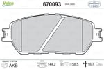 FREN BALATASI ÖN CAMRY 2.0 2.4 3.0 01>06 LEXUS ES 300 3.0 01>06