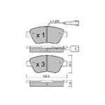 FREN BALATASI ÖN FİŞLİ FIAT 500 1.2 11/08=> FORD KA 1.2 2.09=>