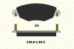 FREN BALATASI ÖN FORD MONDEO III 1.8 16V 2.0 16V 2.2 TDCİ 2.5 V6 3.0 V6 23279 185 14 ANS KD13