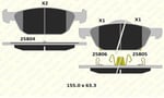 FREN BALATASI ÖN HONDA CIVIC IX TOURER HATCHBACK 25804 170 05 ANS KD13 2580417005ANSKD13