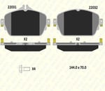 FREN BALATASI ÖN MERCEDES C SERİSİ (W205) CABRIO (A205) COUPE (C205) T-MODEL (S205) CLA COUPE (C117) E SERİSİ (W213) CABRIO (A238) COUPE (C238) T-MODEL (S213) GLA SERİSİ (X156) 22031 193 15 MSH KD11
