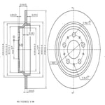 FREN DISK ARKA  288-5 ( VOLVO: S60 S80 00 -)