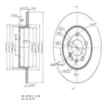 FREN DISK ARKA  290-5-(MERCEDES : S SERISI W140 1993>1998  )