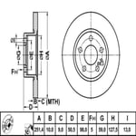FREN DISK ARKA DUZ 251-5 ( ALFA ROMEO: 147 156 164 00 - 10 )