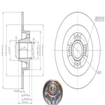 FREN DISK ARKA RULMANLI 270-4 ( RENAULT  MEGANE II SCENIC II  03 -  )