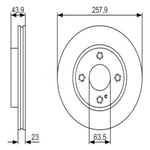 FREN DISK ON HAVA KANALLI 258-4-(FORD : FIESTA  2008> )
