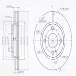 FREN DISK ON HAVA KANALLI 258-4-(FORD : FIESTA  2008> )
