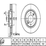 FREN DISK ON HAVA KANALLI 265-4 ( RENAULT: R21 CONCORDE 90 -  )