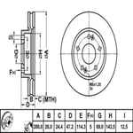 FREN DISK ON HAVA KANALLI 280-5 ( HYUNDAI: I30 TUCSON KIA: CERATO CEED 07 - 12  )