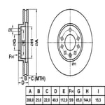 FREN DISK ON HAVA KANALLI 285-5 ( OPEL: VECTRA C 02 -  )