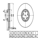 FREN DISK ON HAVA KANALLI 294-5 ( FORD: TRANSIT V184 00 -  )