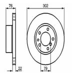 FREN DISK ON HAVA KANALLI 302-5 ( BMW: SERIES 5 E34 520I 530I 90 - 96 )