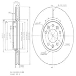 FREN DISK ON HAVA KANALLI 304-5 ( PEUGEOT: 3008  -  / CITROEN: JUMPY C5 EXPERT 07 - ) 
