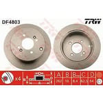 FREN DİSKİ ARKA - HYUNDAİ ACCENT1.4GL-1.6GLS-1.5CRDI 11/05 GETZ 1.6-1.5CRDI 09/02 İ20 08 RIO 05 262x10x4DL