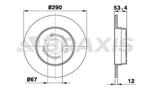 FREN DISKI ARKA E-CLASS W210 96>02 S210 97>03