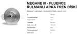 FREN DİSKİ ARKA RULMANLI MEGANE III FLUENCE