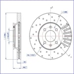 FREN DISKI ON HAVALI (256-4)-(HYUNDAI: ACCENT-ERA 0711/I20 0811/RIO 0511 )PERFORMANS