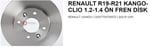 FREN DİSKİ ÖN R19-R21 KANGO-CLIO 1.4 7700756572