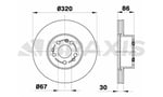 FREN DISKI ON S-CLASS W140 93>98 C140 92>99