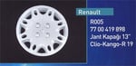 JANT KAPAĞI 13 JANT CLIO KANGOO R19