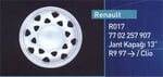 JANT KAPAĞI 13 JANT R9 97> CLIO