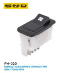 KALORİFER DÜĞMESİ 4 PİN RENAULT 12 OEM: 7700624596