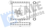 KALORİFER RADYATÖRÜ CHEVROLET SPIN 16=> (BORUSUZ) (BORUSUZ) [BRAZING AL/AL] [20 MM]