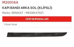 KAPI BANDI ARKA SOL KLİPSLİ MEGANE II