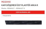 KAPI DÖSEME ÜST PLASTİĞİ ARKA SAĞ R9