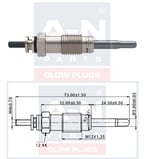 KIZDIRMA BUJİSİ 11V FIAT BRAVA (182_) 1.9 TD 75FIAT MAREA WEEKEND 46447610