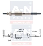 KIZDIRMA BUJİSİ ECO 11V RENAULT KANGOO-CLIO-MEGANE 1.9 D F8Q 98 -> DACIA SOLENZA 1.9 D 7700100558 GN963 0100226245 GLP009 0250202035 DP7  Y506J B094 ET1-A-N-094 245