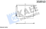 KLİMA RADYATÖRÜ FIAT 500 500C 0.9 13=> KURUTUCU İL E BRAZING AL/AL 528×362,8×12 AL/BRZ