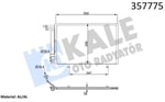 KLİMA RADYATÖRÜ FORD B-MAX 12=> FIESTA VI 08=> 1.2 5 1.4 1.5TDCI 1.6TI KURUTUCU İLE BRAZING AL/AL 530×345×16 AL/AL