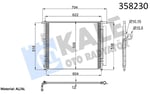 KLİMA RADYATÖRÜ FORD RANGER 2.2TDCI 3.2TDCI 4×4 11 => KURUTUCU İLE BRAZING AL/AL 606×508×12 AL/AL